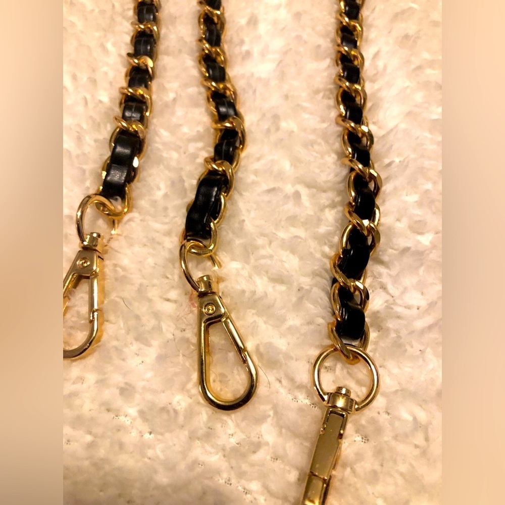 Leather Chain for Purse, Bag Handle Replacement, Crossbody Chain Strap Size 36” - Picture 2 of 3